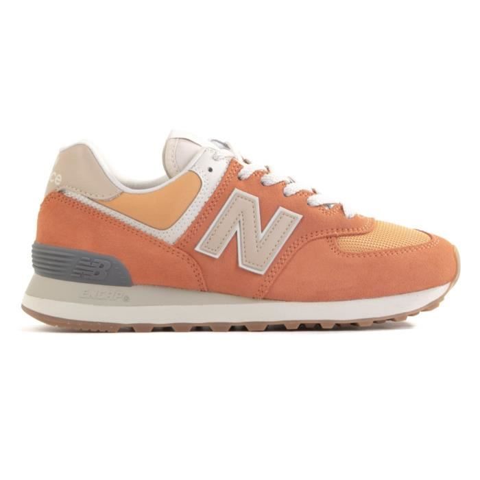 Chaussures NEW BALANCE 574 Orange Femme Adulte Orange Cdiscount Chaussures