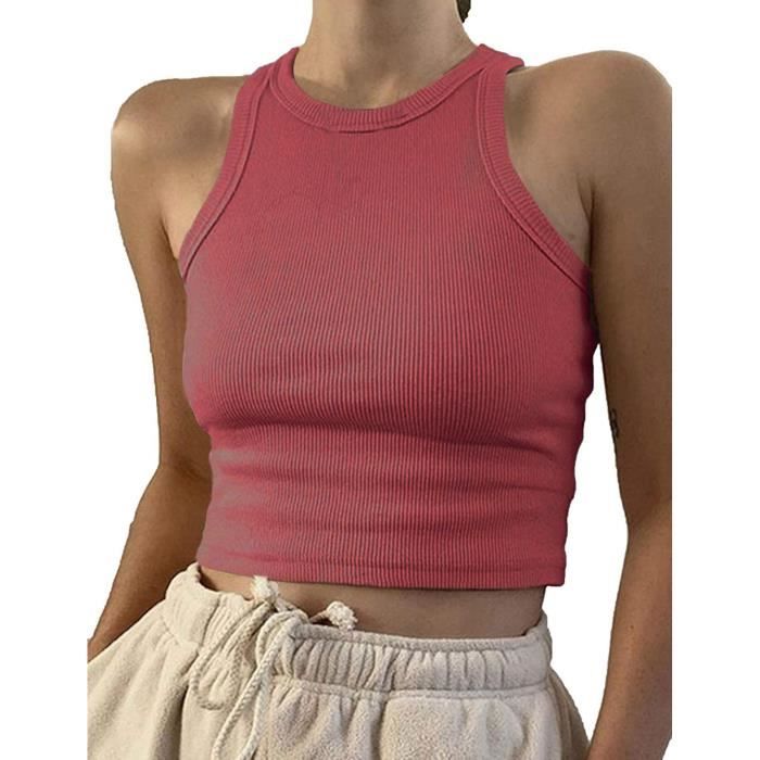 Débardeur Femme Rose - Dos Rasoir - Marque Pinkly - Taille M - Neuf Avec étiquette