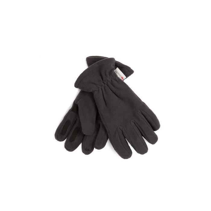 gants recyclés micropolaire et thinsulate k-up - dark grey - adulte - homme - l/xl