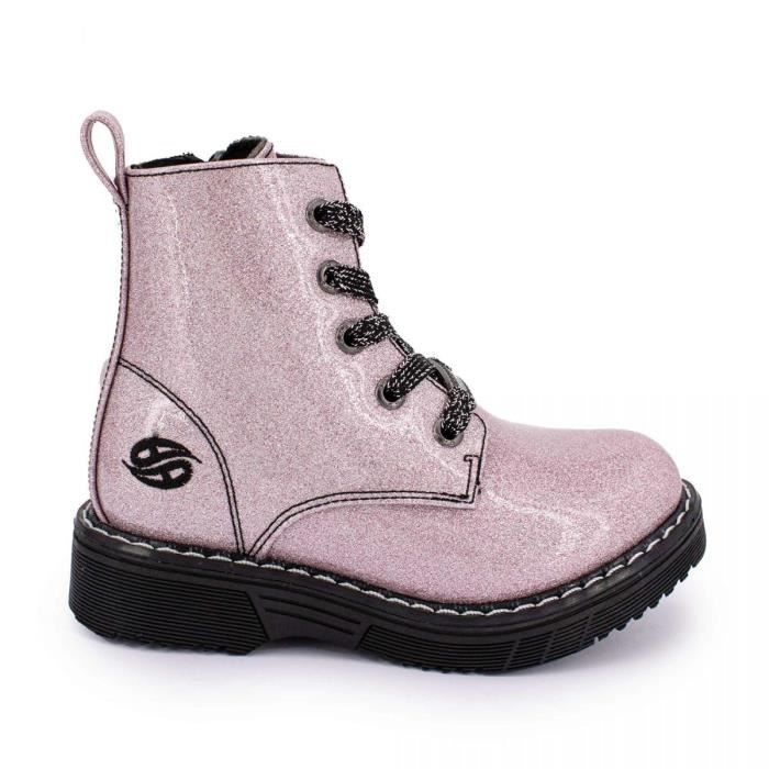 Bottillons à Lacets Pour Enfant Garçon/fille - Doublure Fourrure (hiver) Ou Sans Doublure (toutes Saisons), Cuir Synthétique