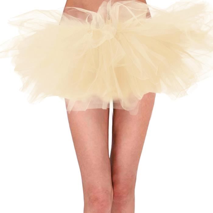 Jupe De Ballet Femme Et Fille – Mousseline Légère, Taille Ajustable Avec Ruban, Tutu Classique Noir/Blanc/Rose/Bordeaux