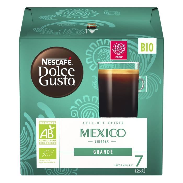NESCAFE DOLCE GUSTO Café Mexico Bio 12 capsules 108 g Cdiscount