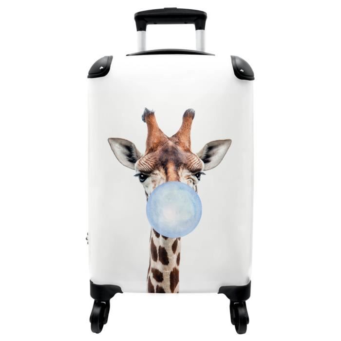 Valise Cabine Enfants Animaux Jungle 55x35x25 Cm - Trolley Motif Flamant Perroquet Bagage Main