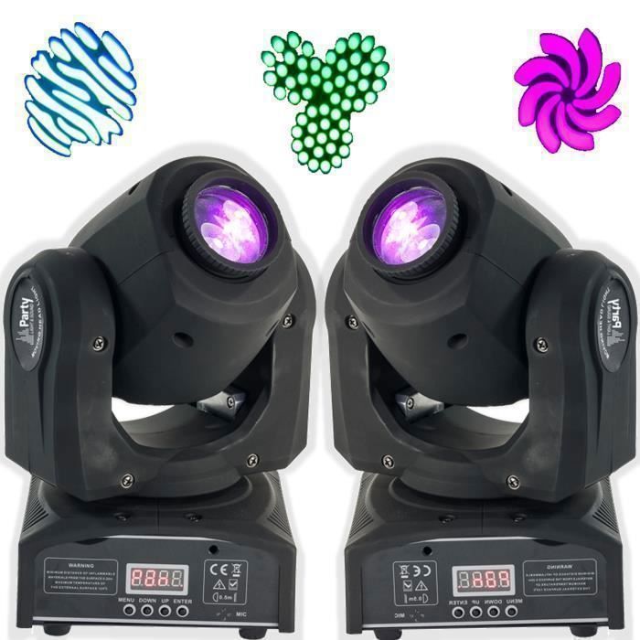 Jeu de lumière Lyre WASH7 à LEDs DMX RVB + Blanc 7x4W (4en1) + Jeu lumière  Dôme ASTRO - Cdiscount TV Son Photo