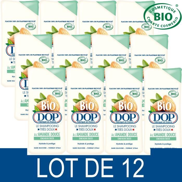 Shampoing Bio DOP Très Doux à L'amande - Formule 2 En 1 - 400ml - Neuf