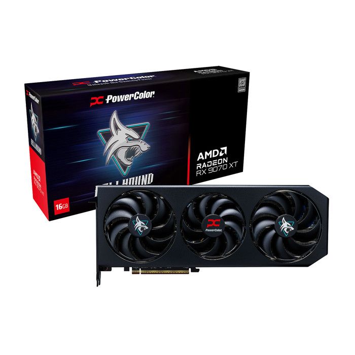 Carte graphique – PowerColor – HellHound – AMD Radeon RX 9070 XT – 16 Go – PCI Express 4.0 x16