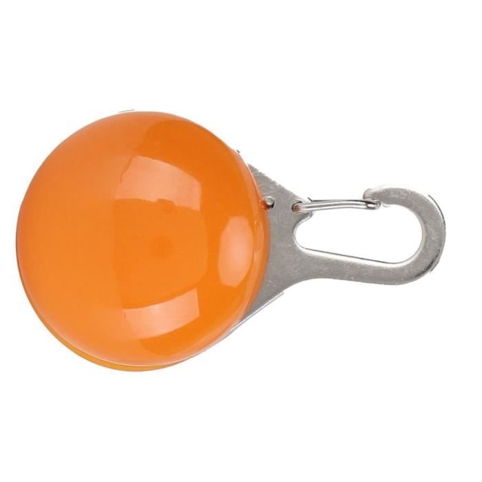 Comparer les prix de Qiilu Collier pour chien Light Pendentif lumineux à DEL pour animaux de compagnie 3 modes d'éclairage(Orange )
