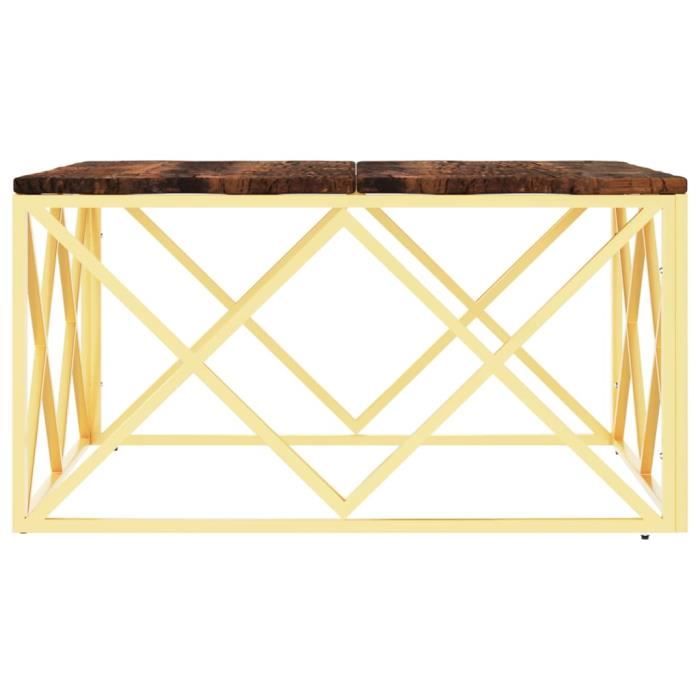 Table Basse Lucía 50x30 Chêne Moyen et Terre Cuite