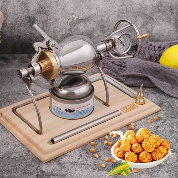Machine à Popcorn Whirley-Pop – Inox Avec Manivelle Bois – Occasion état Propre