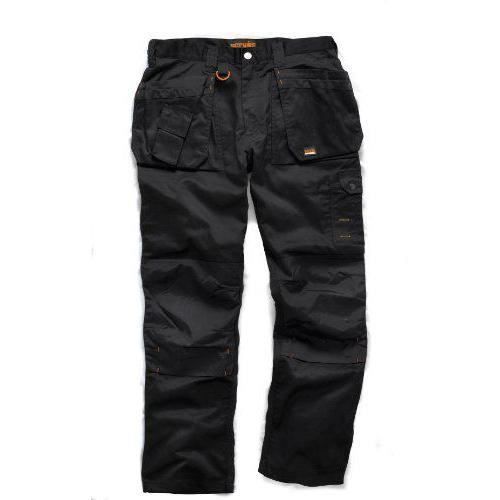 Meilleurs prix pour Scruffs Worker Plus Pantalon pour homme Jambe 38x 79cm-Noir