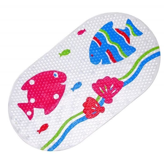 Baignoire Bebe Tapis De Bain Antiderapant Pour Baignoire Enfants Anti Bacterial Phthalate Bebe 27x15 Pouces Poisson Achat Vente Anti Derapant Bain Baignoire Bebe Tapis De Bai Cdiscount