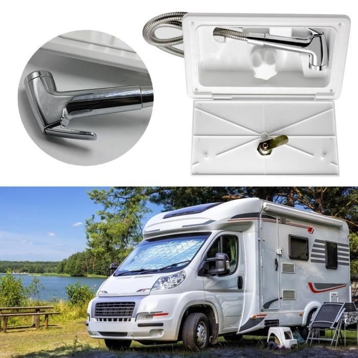 Chauffe-eau instantané pour camping-car , douche instantanée avec porte blanche de 15 x 15