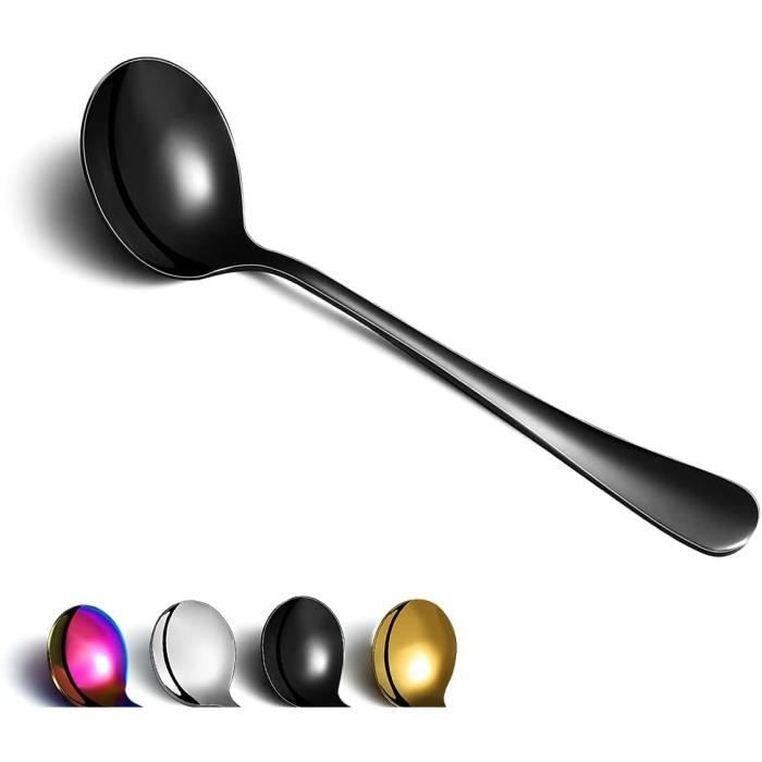 6 Cuillères à Soupe Berglander | Acier Inoxydable Noir Brillant - Lave-vaisselle Safe