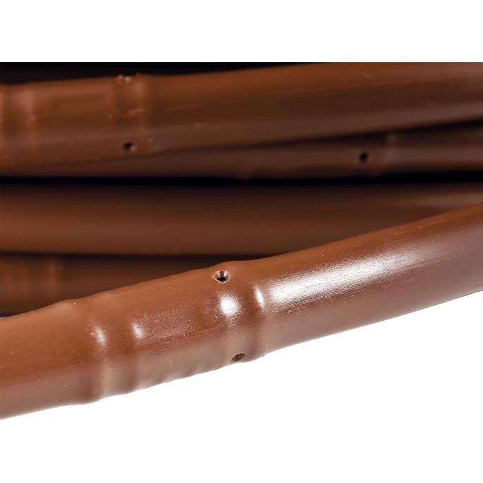 Tuyau Goutte à Goutte Marron 25 M - Diamètre 16 Mm, Goutteurs Intégrés Tous Les 33 Cm, Débit 1,6 L/h - 10