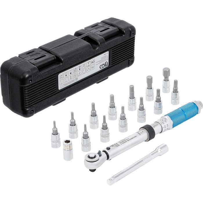 Set Clé Dynamométrique Vélo Wera Click-Torque 16 Pièces – 2,5 à 25 Nm – 05004180001