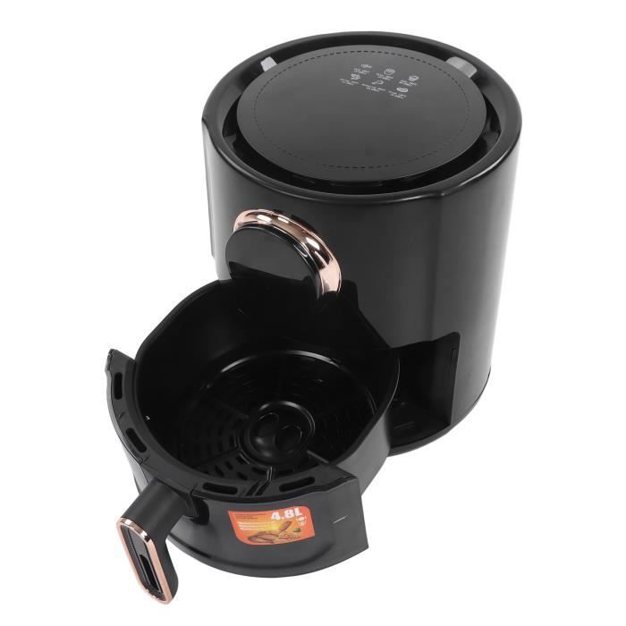 Friteuse électrique CROSSON 8L avec vidange d'huile, minuterie de 30 minutes, réservoir d'huile de formage par étirement, couvercle et panier en treillis métallique solide