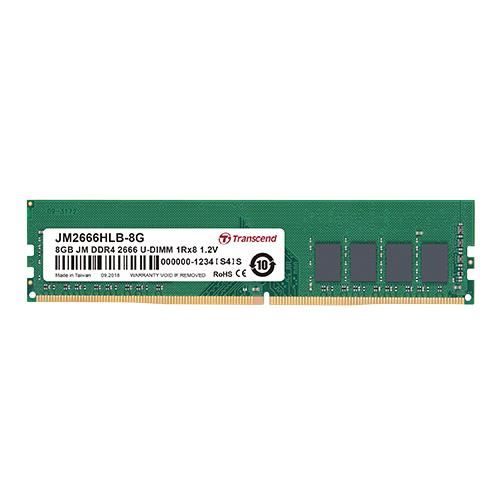 TRANSCEND Module de mémoire 8GB JM DDR4 2666Mhz U-DIMM 1Rx8