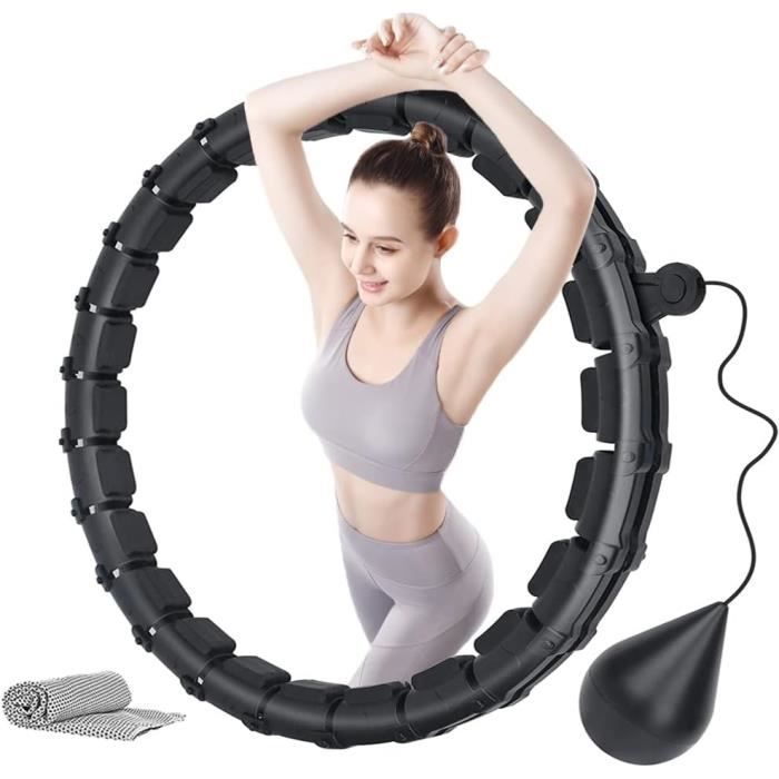 Hula Hoop Silencieux Fitness Avec Compteur Smart - 16 Segments Ajustables - Perte De Poids Adulte