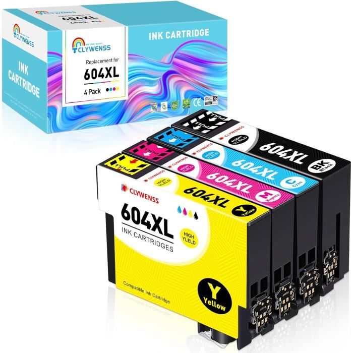 Woungzha 604XL Compatible Ink Cartridges for Epson 604 XL for Epson  Expression Home XP 2205 XP 4200 XP 3200 XP 3205 XP 2200 XP 4205 Workforce  WF 2935 2930 2910 2950DWF (5 Pack) : : Electronics