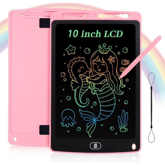 Tablette d'écriture LCD - Non spécifié - 10 Pouces - Effaçable - Portable - Pour Enfants - Rose