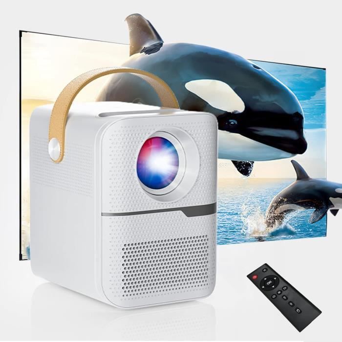 Projecteur Portable Mini Cineglow - Wi-Fi, Bluetooth, 4K UHD, Rotation 180° - Pour Chambre, Camping, Soirée Cinéma - 2