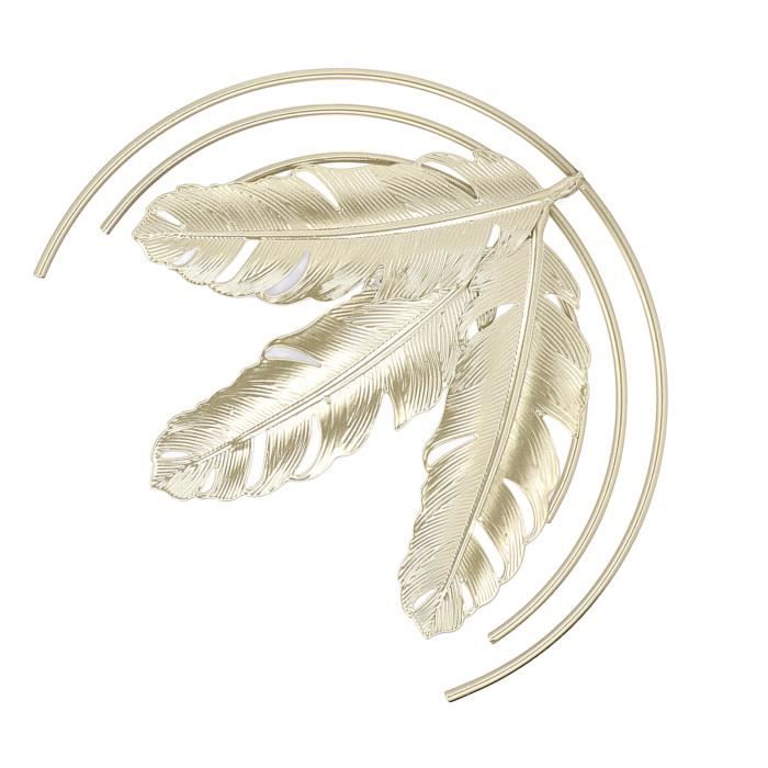 BROCHE de créateur façon sculpture moderniste en métal doré
