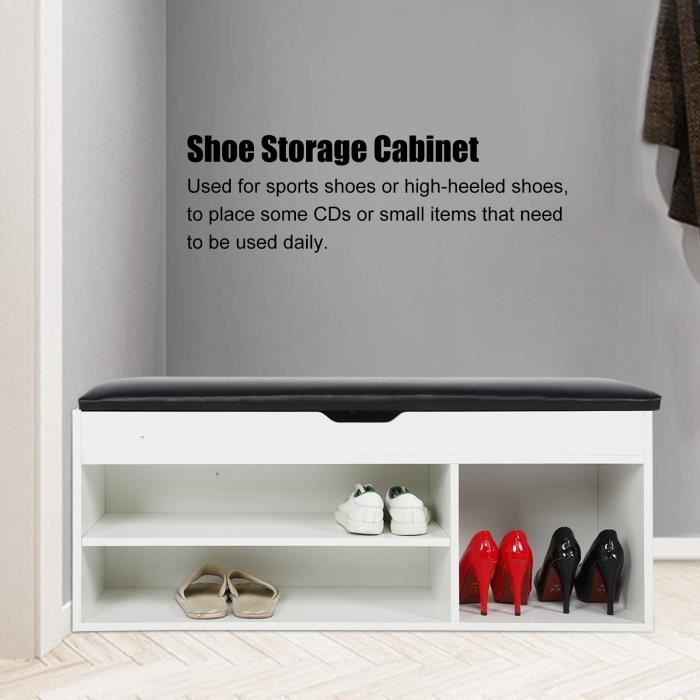 Meuble à Chaussures à 2 Niveaux - Armature Aggloméré Blanc Bon Matérie ...