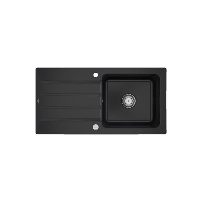 Evier céramique Villeroy & Boch ARCHITECTURA 1 grand bac 1 égouttoir - vue 2