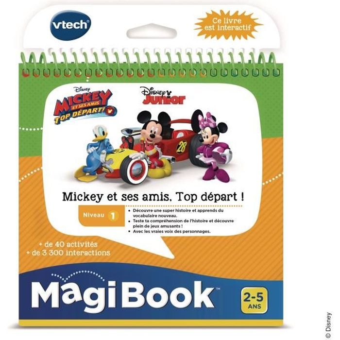 VTECH - Livre Interactif Magibook - Mickey et ses Amis, Top Départ