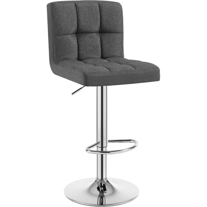 WOLTU Tabouret de Bar en Lin Chaise de Bar avec repose-pied Hauteur réglable capacité de charge de siège:100 kg Gris Foncé WOLTU Tabouret de Bar en Lin Chaise de Bar avec repose-pied Hauteur réglable capacité de charge de siège:100 kg Gris Foncé