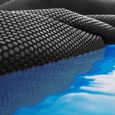 Bâche à bulles 5 x 8 m Noire Couverture de piscine solaire Chauffage 120µ-1