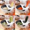 Légumes Mandoline, Coupeur manuel de cuisine pour trancheuse polyvalente Coupeur de légumes en acier inoxydable-1