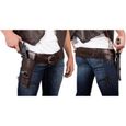 P'TIT Clown - 28270 - Ceinture de Cow Boy pour Revolver - Simili Cuir - avec Etui et Licol - Accessoire de Déguisement - pour Carnaval, Halloween, Cosplay, Fêtes à Thèmes