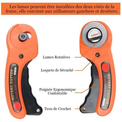ZoneYan Cutter Rotatif, Roulette Couture Tissu avec Lames Remplaçable(45mm), Couteau Rotatif avec Mécanisme de Protection pour La Couture, Le Patchwork, Le Cuir, Le Tissu, Papier | Votre wishlist sur ZoneYan Cutter Rotatif, Roulette Couture Tissu avec Lames Remplaçable(45mm), Couteau Rotatif avec Mécanisme de Protection pour La Couture, Le Patchwork, Le Cuir, Le Tissu, Papier | Votre wishlist sur