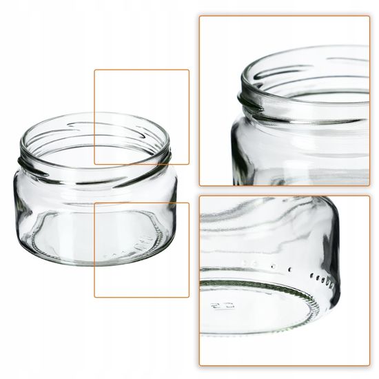Lot De 24 Bocaux En Verre 720 Ml Avec Couvercle Twist-Off 82 Mm - Hermétiques, Pour Conserves, Confitures, Stockage Alimentaire