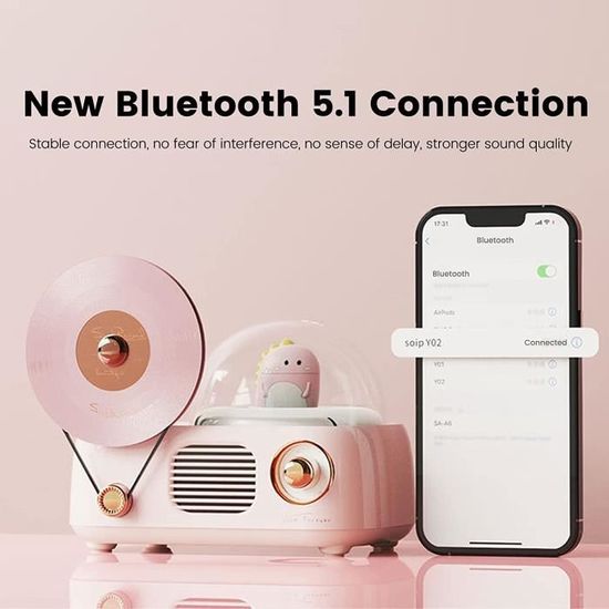 Enceinte Bluetooth mignonne, portable Kawaii sans fil Bluetooth avec  veilleuse, haut-parleur Bluetooth 5.1, pr en charge du mo[945] - Cdiscount  TV Son Photo