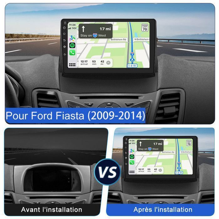 Radio Android Auto Pour Fiesta 2009-2014 Autoradio Android 13 Pour Ford Fiesta 2009-2014 - Écran Tactile 9 Pouces CarPlay/Android Auto GPS 4G RAM Radio Android Auto Pour Fiesta 2009-2014 Autoradio Android 13 Pour Ford Fiesta 2009-2014 - Écran Tactile 9 Pouces CarPlay/Android Auto GPS 4G RAM