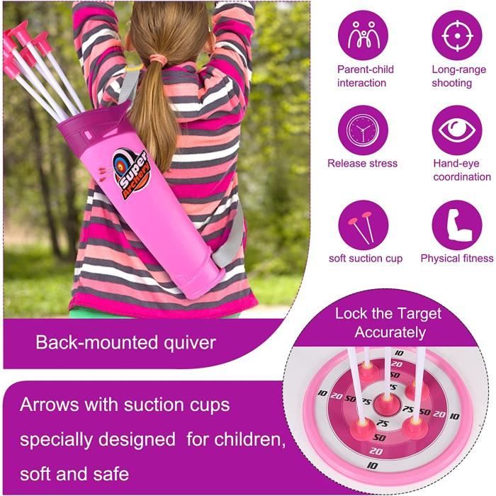 Mxzzand Jeu de flèches et arc pour enfants - Jouet de sports de plein