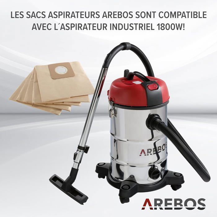 AREBOS Lot de Sacs d'aspirateur Compatibles avec Les