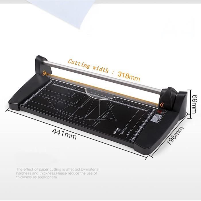 Massicot Guillotine Portable A4 Bleu - Coupe-Papier Précis Avec Lame Remplaçable Et Système De Sécurité