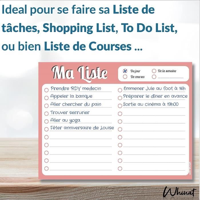 Bloc-notes To Do Lists Perso/Pro pour vider sa tête – Ma Petite Organisation