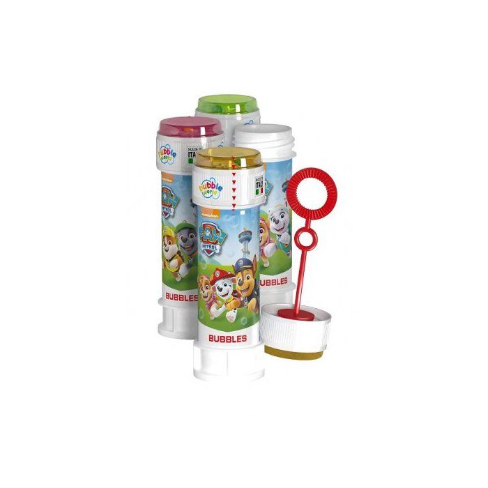 DULCOP – Pack De 36 Bulles Paw Patrol / Pat Patrouille – 60 Ml Chacune, Bouchon Labyrinthe – Licence Officielle – Fabriqué En Italie – Jeu De Plein Air Dès 3 Ans – Cadeau Anniversaire
