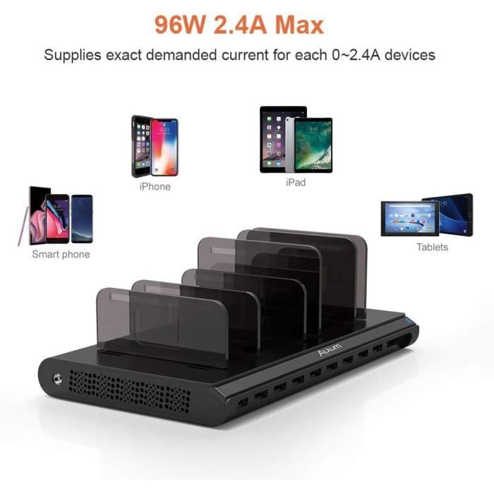 Alxum 120W Station de Recharge USB C Multi Mobile avec Deux PD Port(60W Alxum 120W Station de Recharge USB C Multi Mobile avec Deux PD Port(60W