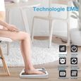 FLY32000-Appareil Massage Pied pour La Circulation Sanguine Jambe et Masseur électrique des pieds EMS - Blanc-2