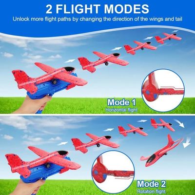 Avion En Mousse Avec Pistolet Catapulte - Jouet Volant Extérieur Pour Enfants, Garçons Et Filles