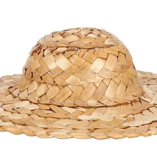 10 Mini Chapeaux De Paille Pour Maison De Poupée - 4.2 Cm - Décoration Artisanat - 10