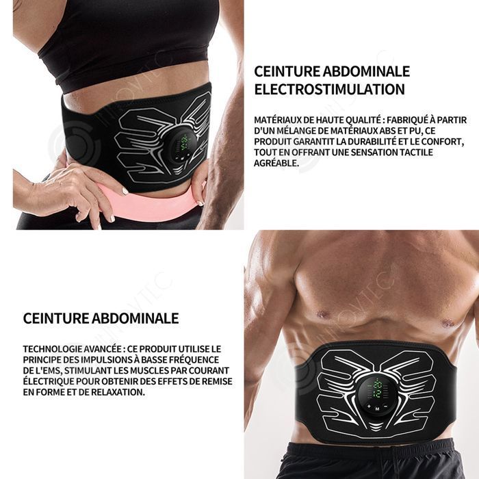 Ceinture abdominale pour se muscler par electrostimulation - Sport & Plein air