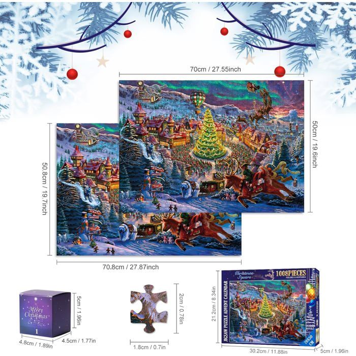 Calendrier De L'Avent 2024 - Puzzle De Noël Scène De La Nativité - 24