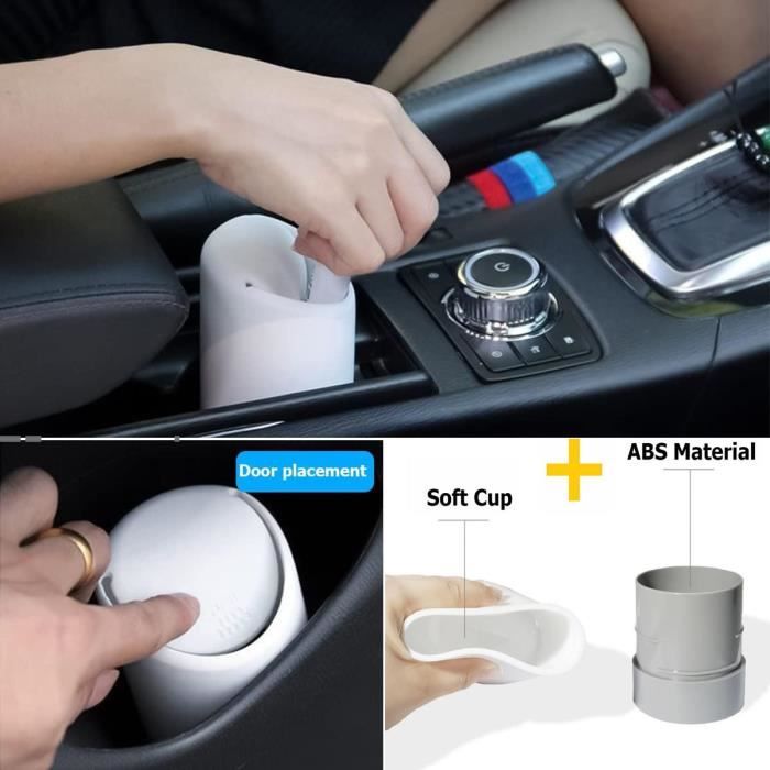 Lot De 2 Minis Poubelles De Voiture Pour Le Rangement Des Déchets Dans La Voiture, La Maison, Le Bureau (jaune, Bleu