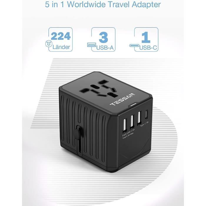 Adaptateur Prise Universelle Adaptateur Voyage, Adaptateur Universel de